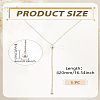 1Pc Stainless Steel Cable Chains Lariat Necklace NJEW-LP0004-29G-2