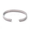 Non-Tarnish 304 Stainless Steel Moon Phase Open Cuff Bangle for Men Women BJEW-H551-01P-3