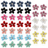 40Pcs 10 Colors Velvet with Resin Rhinestone Cabochons FIND-CA0011-27-1