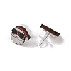 Christmas Wood Stud Steel Needle Earrings EJEW-U016-03P-03-3