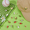 16Pcs 4 Styles Sport Enamel Lapel Pin Backs Brooch JEWB-AR0001-23-4