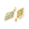 Brass Micro Pave Cubic Zirconia Pendants CU-CBADD64-02G-2