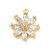 Brass with Cubic Zirconia Pendants X-KK-Z032-01A-G-1