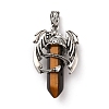 Natural Tiger Eye Pointed Pendants G-B042-04P-51-1