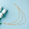 1Pc Alloy Twisted Chain 3 Layered Chain Belts for Women Men AJEW-CY0002-25G-7