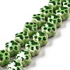 Handmade Printed Porcelain Beads X1-PORC-F005-02E-4
