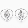 Brass Micro Pave Cubic Zirconia Pendants KK-R130-027P-NF-2