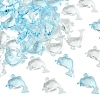 50Pcs 2 Colors Transparent Acrylic Pendants MACR-YW0004-33-1