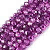 Transparent Electroplate Glass Beads Strands X1-EGLA-Q131-01A-07-1