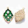 Brass Enamel Pendants KK-T049-055G-01-NF-2