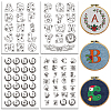 4 Sheets 11.6x8.2 Inch Stick and Stitch Embroidery Patterns DIY-WH0455-227-1