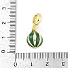 Brass Enamel Fruit European Dangle Charms KK-Z090-08G-02-3