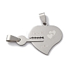 201 Stainless Steel Pendants STAS-Q342-52P-1