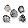 Imported Natural Geode Agate Big Pendants G-G895-08S-01-1