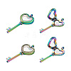 2Pcs 2 Style Alloy Magnetic Locket Pendants PALLOY-TA0002-32M-11