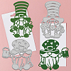 4Pcs 4 Styles Saint Patrick's Day Carbon Steel Cutting Dies Stencils DIY-WH0309-739-3