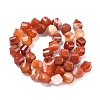 Natural Red Banded Agate Beads Strands G-C267-B11-3