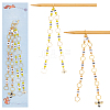 Acrylic & Glass Beaded Link Knitting Row Counter Chains HJEW-AB00443-1