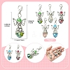 20Pcs 5 Colors Angel Glass Acrylic Pendants HJEW-FS00016-4