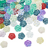 100Pcs Spray Painted Transparent Glass Beads GLAA-SC0002-40-1
