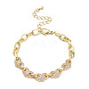Heart Cubic Zirconia Bracelets & Necklaces Jewelry Sets SJEW-M098-01G-6
