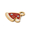Christmas 304 Stainless Steel Enamel Charms STAS-I356-02G-05-2
