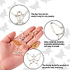 48Pcs 8 Style Alloy Open Back Bezel Pendants FIND-CW0001-13-4