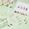18Pair 304 Stainless Steel Cat Shape Dangle Earrings EJEW-UN00018-2