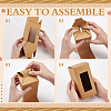Kraft Paper Candy Boxes with PVC Clear Window CON-WH0097-07A-02B-4