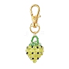 Glass Seed Beaded Strawberry Pendant Decoration HJEW-MZ00160-01-2