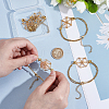 5Pcs Brass Braided Macrame Pouch Empty Stone Holder Bracelet Making BJEW-UN0001-65G-4