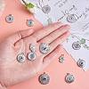 16Pcs 8 Style Eye Theme 304 Stainless Steel Rhinestone Pendants STAS-SZ0002-85P-3