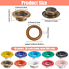 200 Sets 10 Colors Iron Grommet Eyelet Findings SCRA-GF0001-10B-01-2