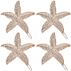 10Pcs Zinc Alloy Hair Barrettes PHAR-SP0001-25-1