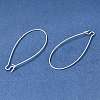 Brass Hoop Earring Findings KK-CBA1A60-19S-2