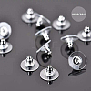 Rhodium Plated 925 Sterling Silver Earring Ear Nuts STER-BC0001-23P-6