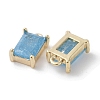 Brass Micro Pave Cubic Zirconia Charms KK-G491-31G-02-2