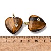 Natural Tiger Eye Pendants G-P588-01G-06-3