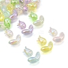 48Pcs 2 Styles UV Plating Transparent Acrylic Beads SACR-FS0001-36-3
