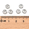 Brass Rhinestone Spacer Beads RB-A014-L6mm-01S-NF-4