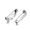 201 Stainless Steel Brooch Pin Back Safety Catch Bar Pins STAS-S117-022B-4