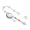 2Pcs Glass Butterfly & Cone Hanging Suncatchers HJEW-TADJ0021-1