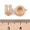 Brass Pave Clear Cubic Zirconia Beads KK-N256-08G-D-3