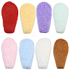 40Pcs 8 Colors Double Face Wool Fibre Cabochons FIND-SC0020-31-1