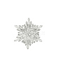 Clear Cubic Zirconia Snowflake Brooch Pins PW-WG917F8-02-1