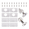 304 Stainless Steel 8Pcs Hinge Pieces & 2Pcs Hydraulic Hinge FIND-SW0001-03-2