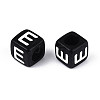 Initial Acrylic Horizontal Hole Beads OACR-ZX006-35E-2