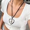 Alloy Pendant Necklaces NJEW-K261-09D-PG-1