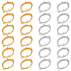 SUPERFINDINGS 24Pcs 2 Colors Brass Open Back Cabochon Connector Settings KK-FH0005-95-1