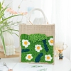 DIY Moss Linen Bag Punch Embroidery Kits for Beginners PW-WGA8A15-03-1